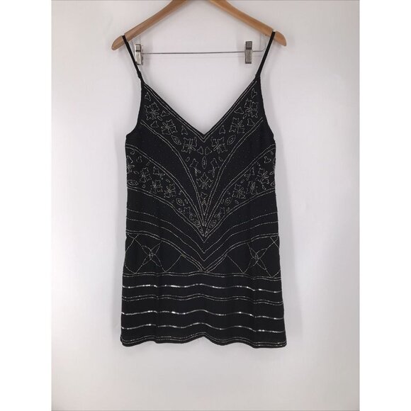 Free People Black Beaded Make A Move Mini Slip Dress XS NWT $128 - Picture 3 of 7